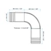 PATIKIL 90 Degree Elbow Hose Barb Fitting, 1 Inch, Stainless
