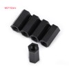 Akozon 100Pcs M3 Female Hex Threaded Spacer Standoff Black Nylon