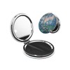 KWSAAHU Double-Sided Pocket Compact Mini Makeup Mirrors 1x, 2X Magnifying