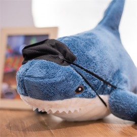 Cute Shark Whale Plush Toy Stuffed Toy Cuddly Toy Soft Cushion Doll Throw Pillow as and Decoration Gift for Children (40 cm, Blue)