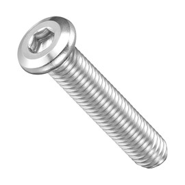 METALLIXITY Flat Head Hex Socket Cap Screws Bolts(M8-1.25x40) 12Pcs, 304 Stainless Steel Hex Socket Furniture Bolts Countersunk Screws - for Furniture Woodworking Project, Silver Tone