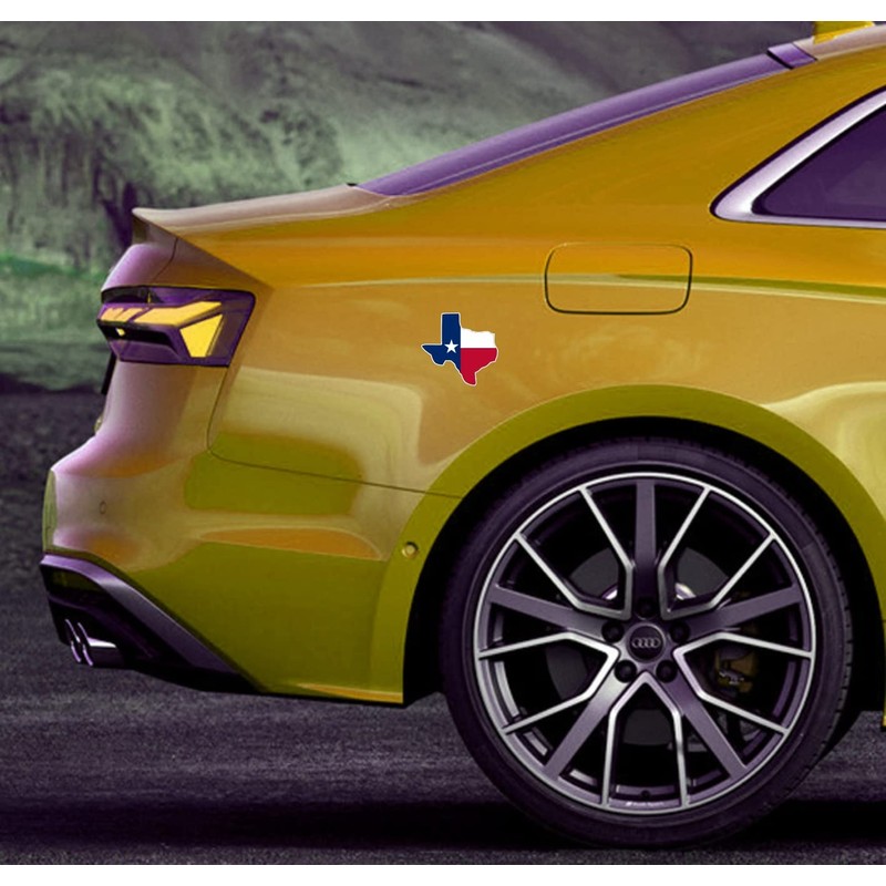 Daged Texas USA Sticker Map Sticker Sheet – Travel Sticker