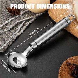 Wshxjzyay 3 Pack Spoon Cactus Peeler Tool, Stainless Steel Peeler Cactus, Cuchara Peladora De Nopales Tool Noodle Cutter Knife With Hole with Long Handle