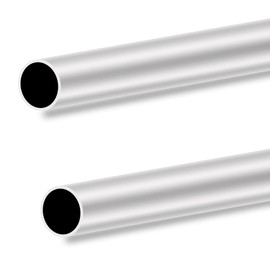LAVMHAB 6063 Aluminium Round Tube 28 mm x 25 mm 1.5 mm Wall Thickness 300 mm Length Round Aluminium Tubes Straight Pipes (Pack of 2)