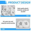12-Pack White Plastic Radiator Pipe Covers, Durable PVC Pipe Collars,