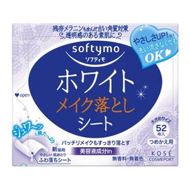 Kose Softimo White Makeup Remover Sheet b Refill, 52 Sheets, 6.1 fl oz (172 ml)