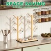 Bamboo Baby Bottle Drying Rack, Vertical Bottle Dryer Holder with