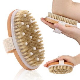 1 Stück Trockenbürste,Körperbürste,Peelingbürste,Lymphdrainage Cellulite Reduzierung,Trockenbürste Haut,Trockenbürste Badebürste,Dry Brush für effektive Tiefenmassage,Hauterneuerung Entgiftung.