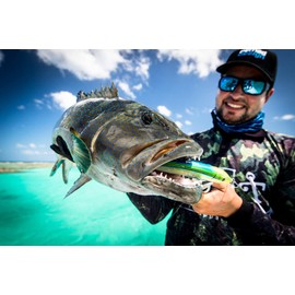 Nomad Design Riptide 155 Fast Sinking - sub Surface stickbait, BKK Diablo 5X Singles 4/0 Hooks, 6" 2-4/5 oz, Holo Ghost Shad