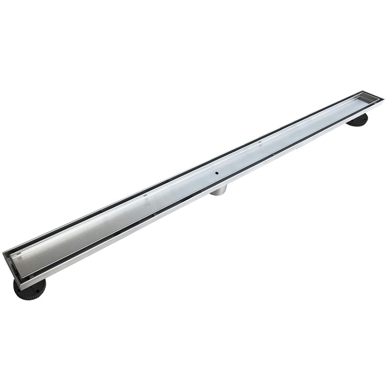 Neodrain 40-Inch Linear Shower Drain with Tile Insert Grate, Brushed