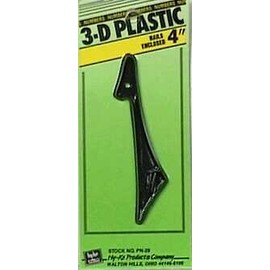 4 Plastic Script Style Numbers