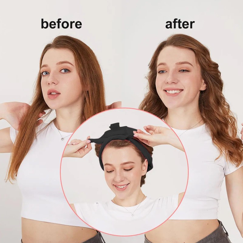 Heatless Curls Overnight Hair Set – 70" Soft Ribbon Headband