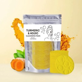 BISUTANG 30 Pads Kojic Acid & Turmeric Cleansing Pads Skin Looks Visibly Revitalized.Reduce The Appearance Of Dark Spots, for Faceand Body, Skincare Cleaning Supplies OrdinarySkincare, Back to School - Specification: 1 PCS(30 Pads)