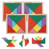 3 otters Wooden Tangram Puzzles for Kids, Educational Shape Puzzle