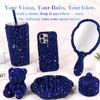 Jelly Black Blue Rhinestones for Bedazzling Kit, 2-6mm Gems for