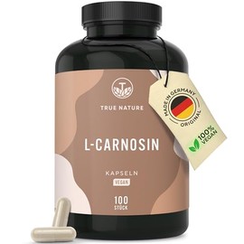 TRUE NATURE L-Carnosine | With Beta-Alanine & L-Histidine  1,000 mg daily dose  100 capsules for 50 days  Vegan, gluten & lactose-free, no artificial additives  TRUE NATURE