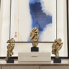 aboxoo 3 Pcs Thinker Statue, Silence is Gold Abstract Art