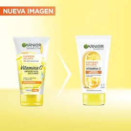 Garnier Gel Limpiador Facial Tono Uniforme con Vitamina C Express Aclara 150ml, 170 grams, 150 mililitro, 1                                           