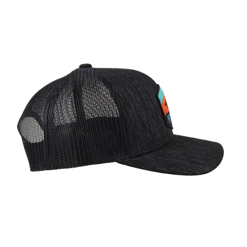HOOEY Men's Punchy Patch Logo Mesh Trucker Cap Black One