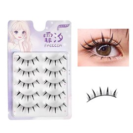 TAKE-ME japan False Eyelashes, Natural 5 Pairs of Eyelashes, Popular, Transparent Axis, Actress Eyelashes, Cartoon Style, Large Eyes, Cosplay Events, Lightweight, Soft