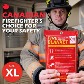 72 HRS Fiberglass XL Fire Blanket - Fire Blankets Emergency for Home, Kitchen Fire Blanket Survival Stay Safe Extinguisher Replacement Hero Emergency Welding Fire Pit (47x71 | 1.2x1.8 m, 1 Pack)