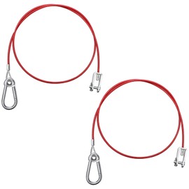 2 PCS Trailer Breakaway Cable, Caravan Breakaway Cable, 1 Metre Trailer Safety Cable, Red Breakaway Cable for All Common Braked Trailers