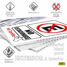 ARAGONMX No Estacionarse Letrero – Señal Prohibido Estacionar 25x35 cm – Evita Bloqueo en Cocheras y Entradas – Resistente a la Intemperie, Fácil Instalación