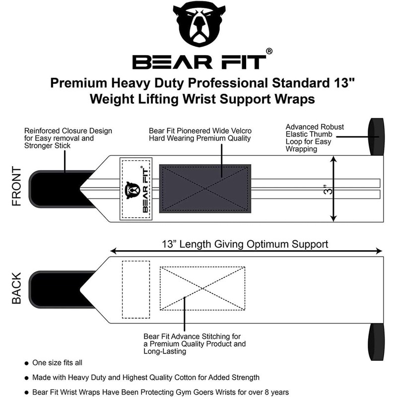 Bear Fit Handgelenkbandagen 1 (Rosa)