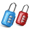 GIVERARE 2 Pack Combination Lock, 3-Digit Padlock Keyless, Resettable Luggage