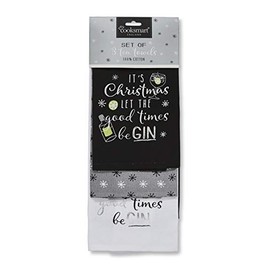 Cooksmart Let The Good Times Be Gin Tea Towels 3pk