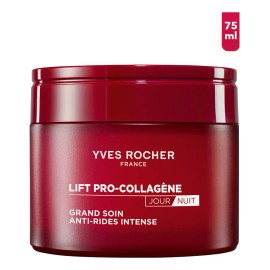 Yves Rocher Crema Facial Intensiva Día Noche Atenuadora Arrugas Ácido Hialurónico Colágeno Vegetal Lift Pro Collag