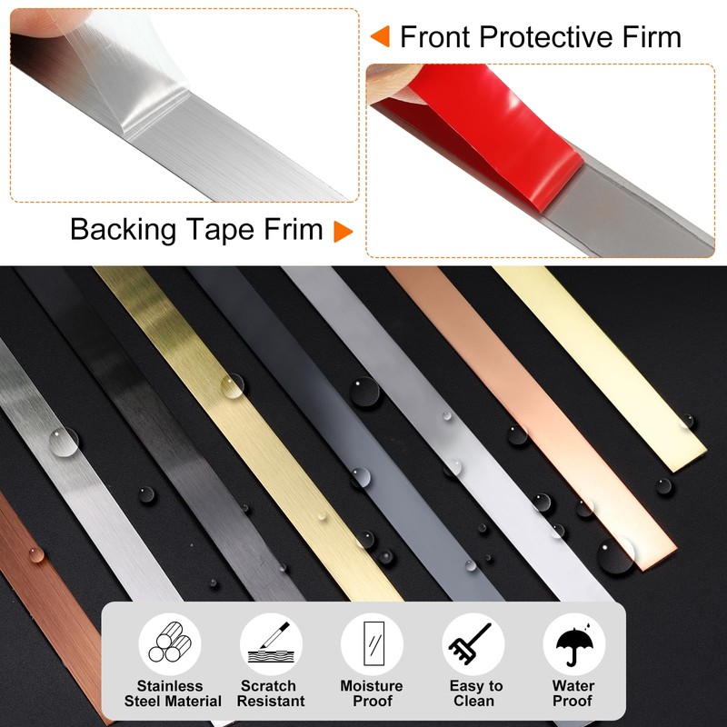 HARFINGTON 19.7ft x 0.79" Wall Trim Peel and Stick Molding