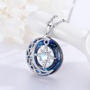 REDSUN Moonstone Necklace 925 Sterling Silver Star Crystal Pendant Crystal