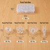 115Pcs Drawing Pins for Pinboard, Push Notice Board Pin, Clear