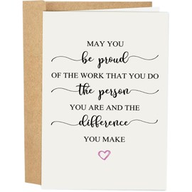 Naixiwen Appreciation Card for Boss Coworker Teacher, Retirement Card for Him Her, Thank You Card for Staff Corporate Employee, Encouragement Card, Acknowledgement Card