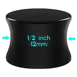 Ear Tunnel Set, 2 Pieces Double Flared Ear Expander Acrylic Ear Piercing Expander Flesh Tunnel Plugs, (Black, 3-30 mm), Acrylic, No gemstone