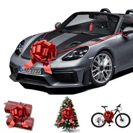Giant Gift Bow for Car,Big Bow for Car Huge Car Bow,Big Bow for Gifts 18Inch-Red