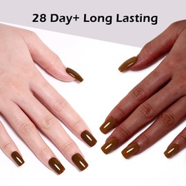 Firedeep 10ml Hema Free Brown Gel Nail Polish Coffee Brown Color Gel Polish Soak Off Manicure Art DIY and Salon for Women and Girls