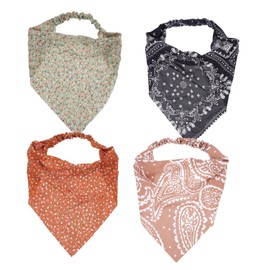 FOMIYES 4pcs Fashionable Hair Scarves for Women Chic Ornaments Elastic and Stretchy Hair Bands for Daily Wear Yoga and Travel Mixed Styles