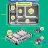 AOHEA Stainless Steel Bento Box Kids, Kids Metal Bento Lunch