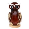 Dekohelden24 Beautiful Wooden Incense Figurine Owl Brown L/W/H: 8 x
