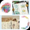 Coloured Paper Clips,100 PCS Paper Clips,Coloured Metal Paper Clips Paper