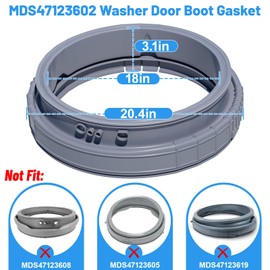 Upgraded MDS47123602 Washer Door Boot Gasket Compatible with LG Washer Door Boot Seal MDS64237202 Kenmore Door Boot Seal MDS64237201, WM3050CW, WM3170CW, WM3370HWA, WM3250HWA, WM3670HWA Door Gasket