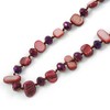 Avalaya Cranberry Shell Nugget and Chameleon Purple Glass Crystal Bead