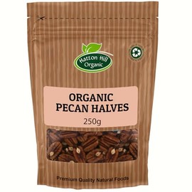 Organic Pecan Halves 250g | Perfect for Snacking, Baking, Salads, and Cooking