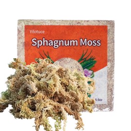 Yilotuce 5.5oz Sphagnum Moss for Plants, Premium Compressed Sphagnum Moss for Orchids