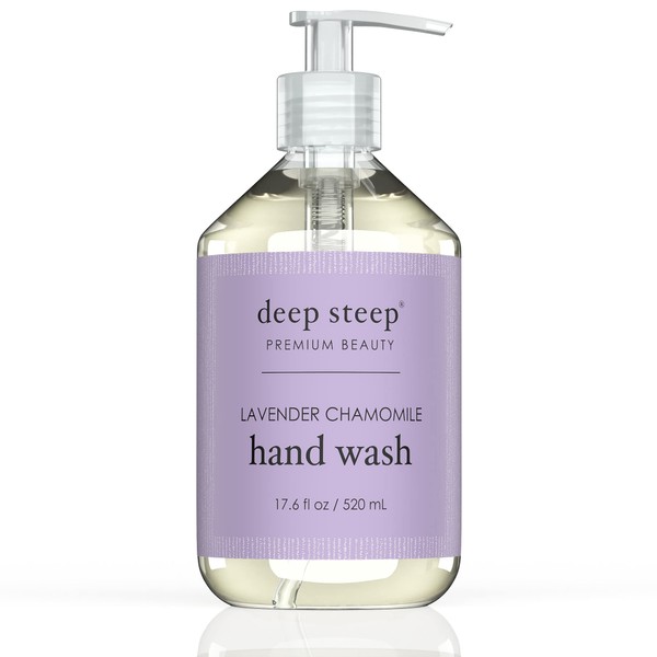 Deep Steep Argan Oil Liquid Hand Wash, Lavender Chamomile, 17.6 Fluid Ounce