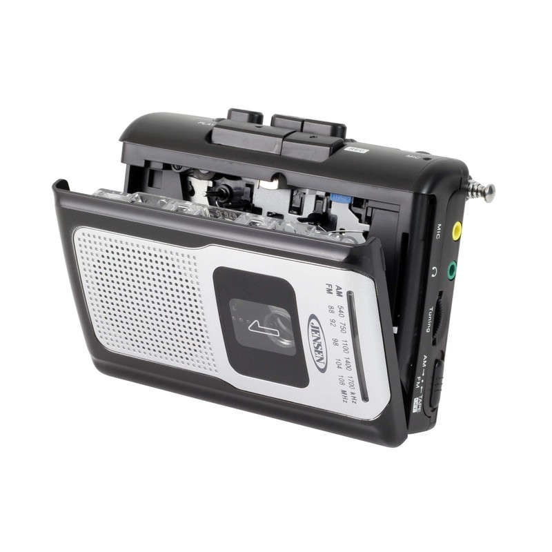 Jensen CR-100 Retro Portable AM/FM Radio Personal Cassette Player Compact
