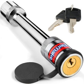 Elemake Trailer Hitch Lock - Hitch Pin Lock 5/8" Pin Tow Receiver Lock, Heavy Duty Brass Core Locking Mechanism, 3-1/2" Usable Length Fits Class III, IV, V Hitches