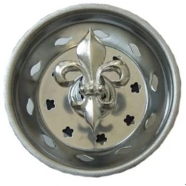 FLEUR DE LIS Kitchen Sink Strainer plug stopper FRENCH